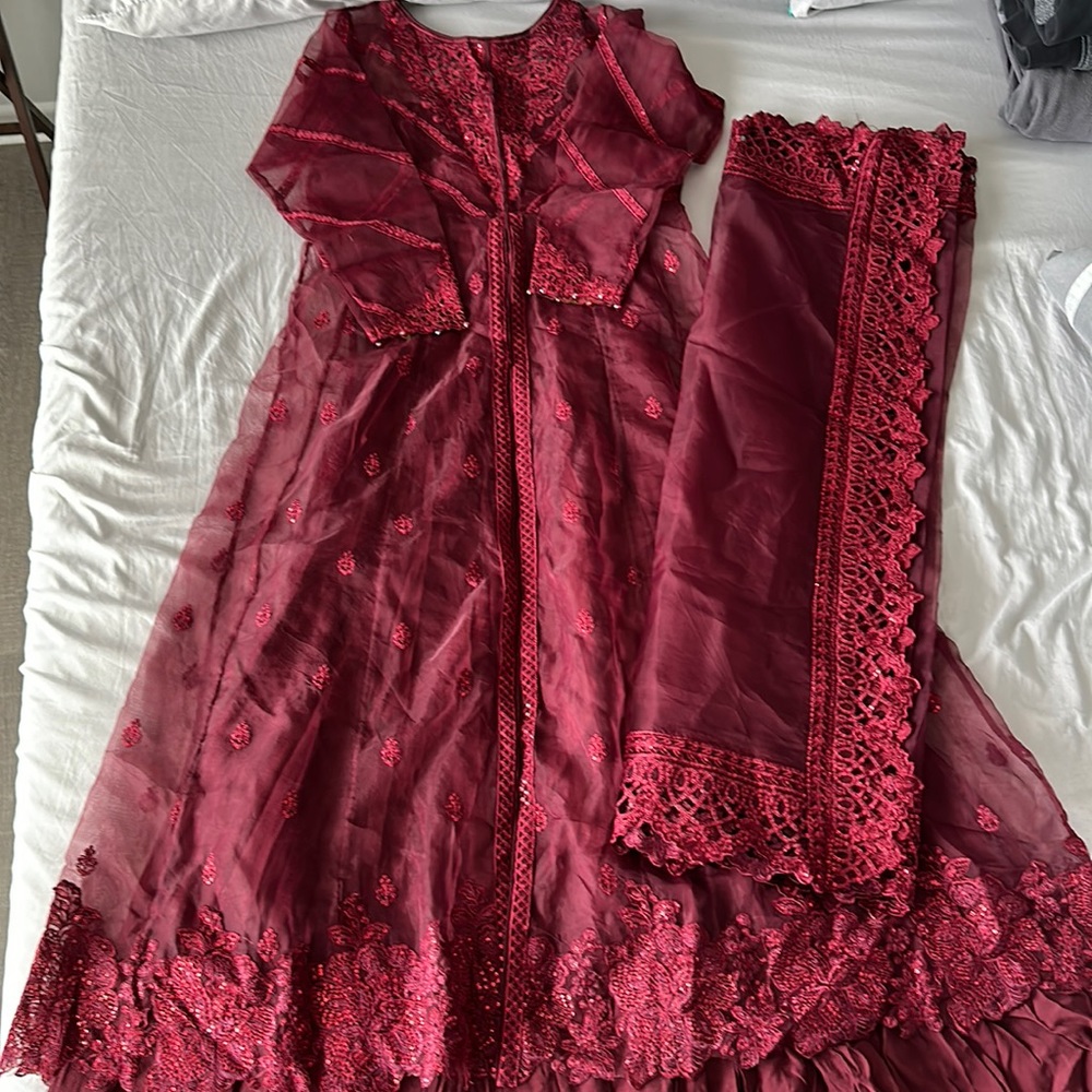 Pakistani Fancy DresS long Gown style VANYA - Picture 4 of 13